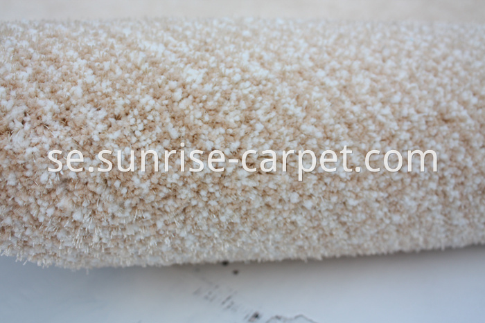 Microfiber with Viscose short pile carpet beige color